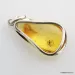 Baltic amber silver pendant w insect inclusion 10g