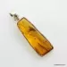 Baltic amber silver pendant w insect inclusion 5g