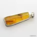 Baltic amber silver pendant w insect inclusion 5g