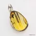Baltic amber silver pendant w insect inclusion 7g