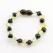 Multi BAROQUE Baby teething Baltic amber bracelet