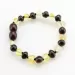 Multi BAROQUE Baby teething Baltic amber bracelet