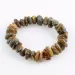 Dark stones Baltic amber elastic bracelet 7in