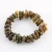 Dark stones Baltic amber elastic bracelet 8in
