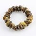 Dark stones Baltic amber elastic bracelet 8in