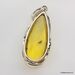 Baltic amber silver pendant w insect inclusion 10g