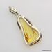 Baltic amber silver pendant w insect inclusion 7g