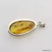 Baltic amber silver pendant w insect inclusion 5g