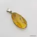 Baltic amber silver pendant w insect inclusion 5g