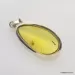 Baltic amber silver pendant w insect inclusion 8g