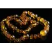 Vintage Composition beads Baltic amber necklace 28in