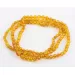 Vintage Round beads Baltic amber long necklace 45in