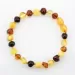 BAROQUE beads Baltic amber bracelet 18cm