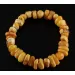 Egg Yolk nuggets Baltic amber stretch bracelet 7in