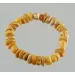 Egg Yolk nuggets Baltic amber stretch bracelet 7in