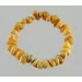 Egg Yolk nuggets Baltic amber stretch bracelet 7in