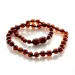 ROUND Baby teething Baltic amber necklace 13in