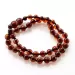 ROUND Baby teething Baltic amber necklace 13in