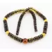 Faceted BUTTONS Baltic amber necklace 20in