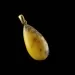 Unique DROP Baltic Amber Gold Plated Pendant