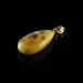 Unique DROP Baltic Amber Gold Plated Pendant