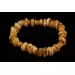 Egg Yolk nuggets Baltic amber stretch bracelet 8in