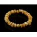 Egg Yolk nuggets Baltic amber stretch bracelet 8in
