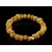 Egg Yolk nuggets Baltic amber stretch bracelet 8in