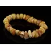 Egg Yolk nuggets Baltic amber stretch bracelet 8in