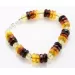 Charm beads Baltic amber bracelet 7in