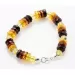 Charm beads Baltic amber bracelet 7in