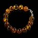 Large round cognac beads Baltic amber bracelet 8in
