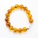 Large round cognac beads Baltic amber bracelet 8in