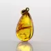 Drop Baltic amber pendulum pendant w insect inclusion