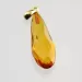 Facet Cut Baltic Amber Gold Plated Pendant
