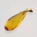 Facet Cut Baltic Amber Gold Plated Pendant