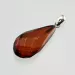 Facet Cut Baltic Amber Silver Pendant