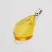 Free-shaped Baltic Amber Silver Pendant