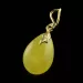 Butter DROP Genuine Baltic Amber Gold Plated Pendant