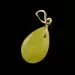 Butter DROP Genuine Baltic Amber Gold Plated Pendant
