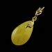 Butter DROP Genuine Baltic Amber Gold Plated Pendant