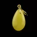 Butter DROP Genuine Baltic Amber Gold Plated Pendant