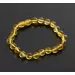 Honey BAROQUE beads Baltic amber adult bracelet 18cm