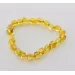 Honey BAROQUE beads Baltic amber adult bracelet 18cm