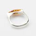 Sterling silver and natural Baltic amber ring