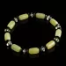 Butter cylinder beads Baltic amber stretch bracelet 18cm