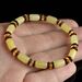 Butter cylinder beads Baltic amber stretch bracelet 18cm