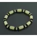 Butter cylinder beads Baltic amber stretch bracelet 18cm