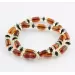 Cognac cylinder beads Baltic amber necklace 16in