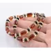 Cognac cylinder beads Baltic amber necklace 16in